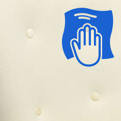 Poltrona a dondolo in velluto Sanka crema